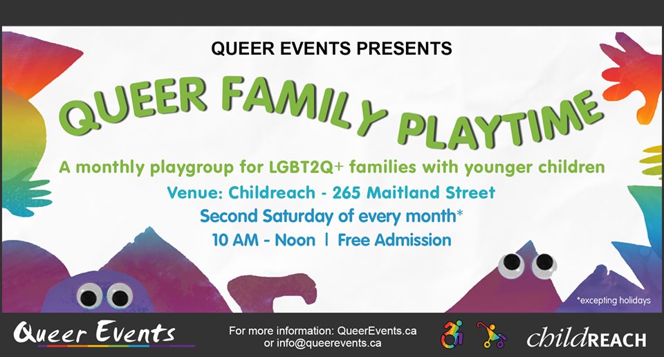 QueerEvents.ca - London event listing - Queer family playtime presented by Queer Events