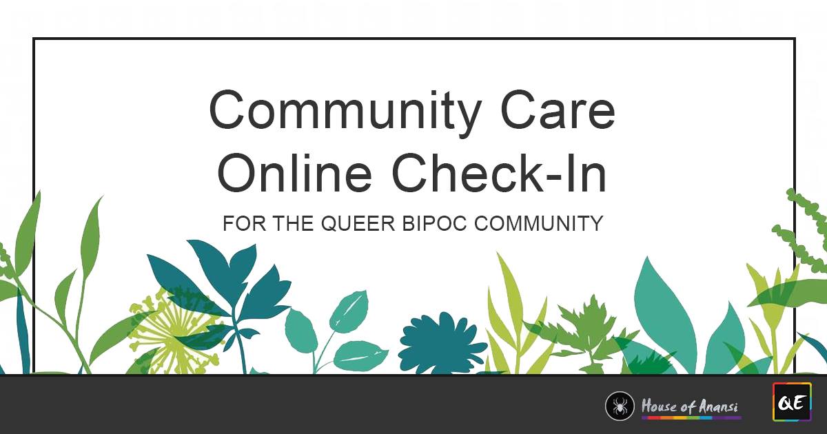 QueerEvent.ca - virtual event listing - qipoc community care event banner