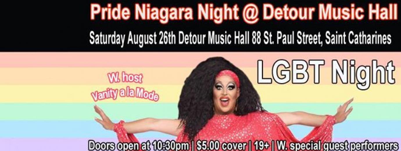 QueerEvents.ca - Pride Niagara LGBT Night - event banner