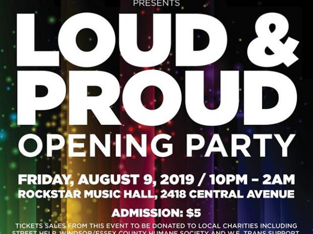 QueerEvents.ca - Windsor event listing - Loud & Proud 2019 - Event Poster