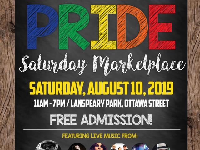 QueerEvents.ca - Windsor event listing - Pride Saturday Market Place 2019 - Event Poster