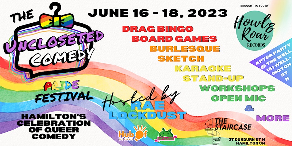 queerevents.ca - community fesitval listing - unclosted comedy pride festival hamilton 2023