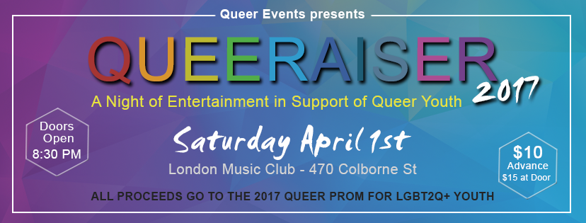Queer Events presents Queeraiser 2017 Banner