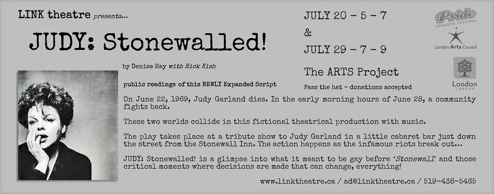 QueerEvents.ca - Judy-Stonewalled - event banner