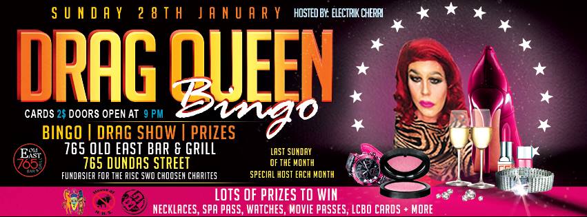 QueerEvents.ca - Drag Queen Bingo - event banner