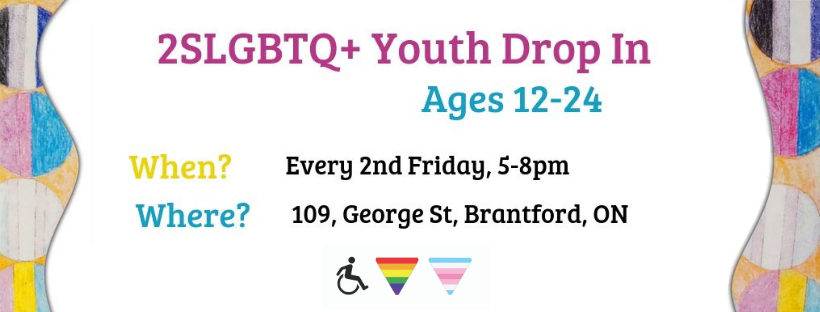 QueerEvents.ca - Brantford event listing - 2SLGBTQ+ Youth Drop In Group
