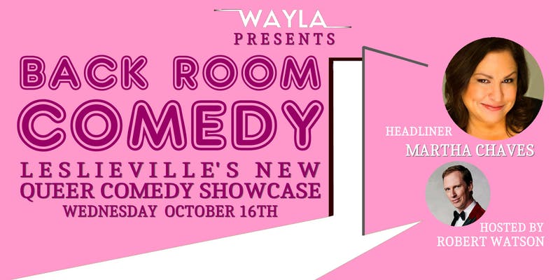 QueerEvents.ca - Toronto event listing - Back Room Comedy October 2019 