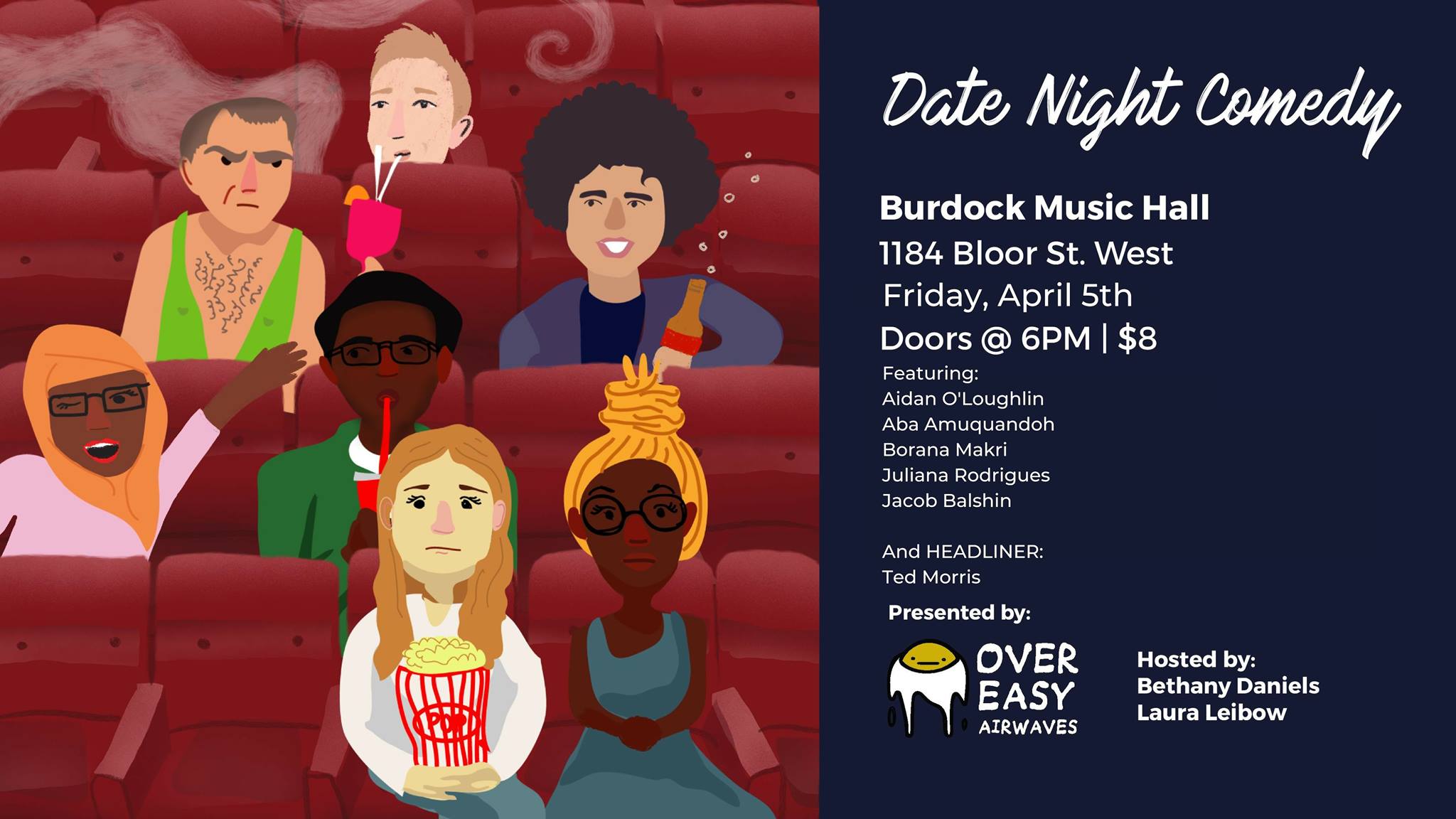 QueerEvents.ca - Toronto event listing - Date Night Comedy - April event