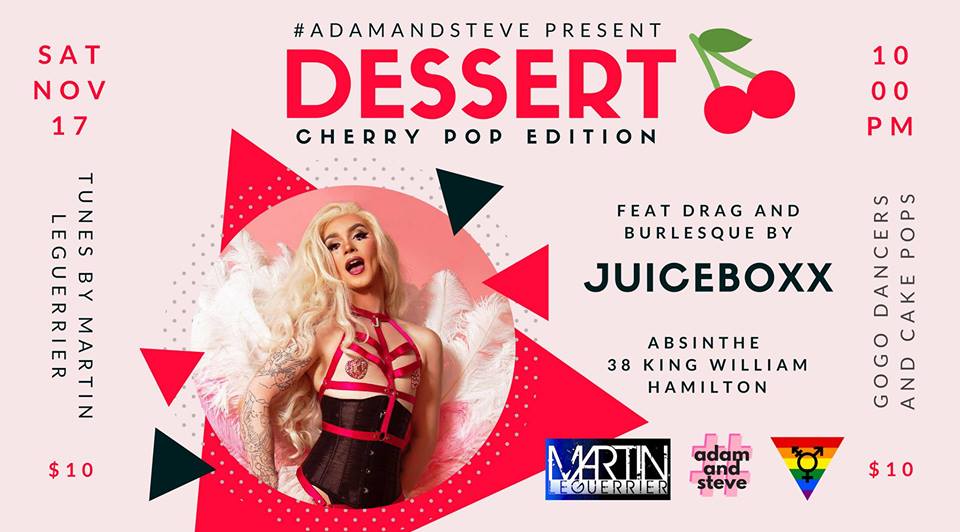 QueerEvents.ca - Hamilton event listing - Dessert: Cherry Pop Edition