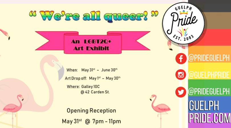 QueerEvents.ca - Guelph  pride event listing -  Queer Pride Art Show 2019