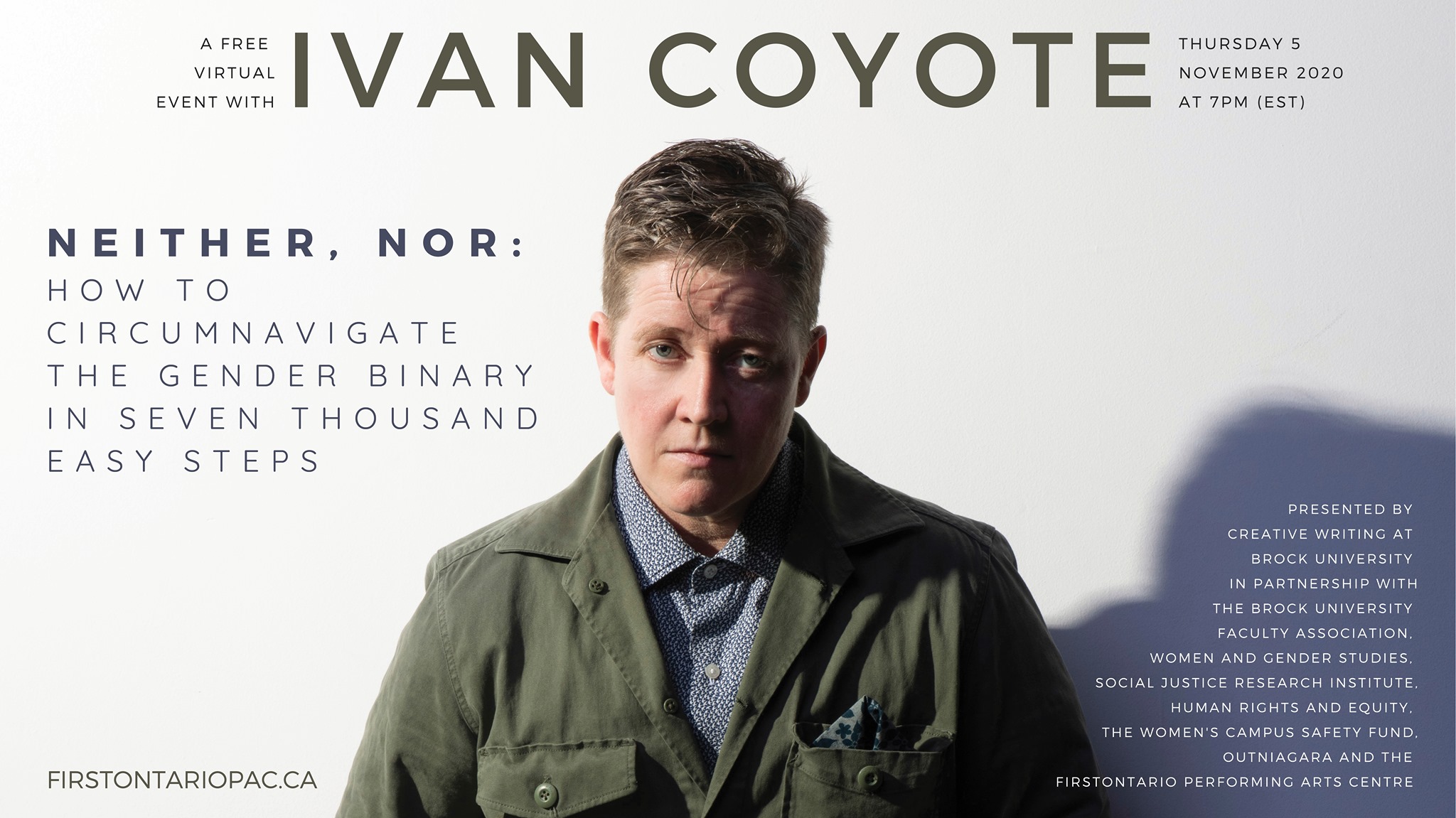 QueerEvents.ca - London event listing - An Evening with Ivan Coyote
