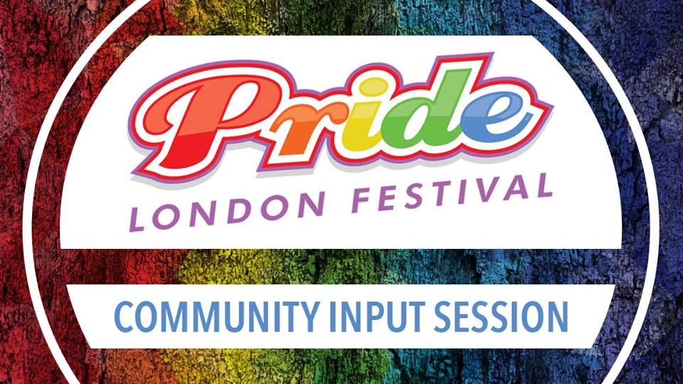 QueerEvents.ca - Event listing banner - Pride London festival community info session banner