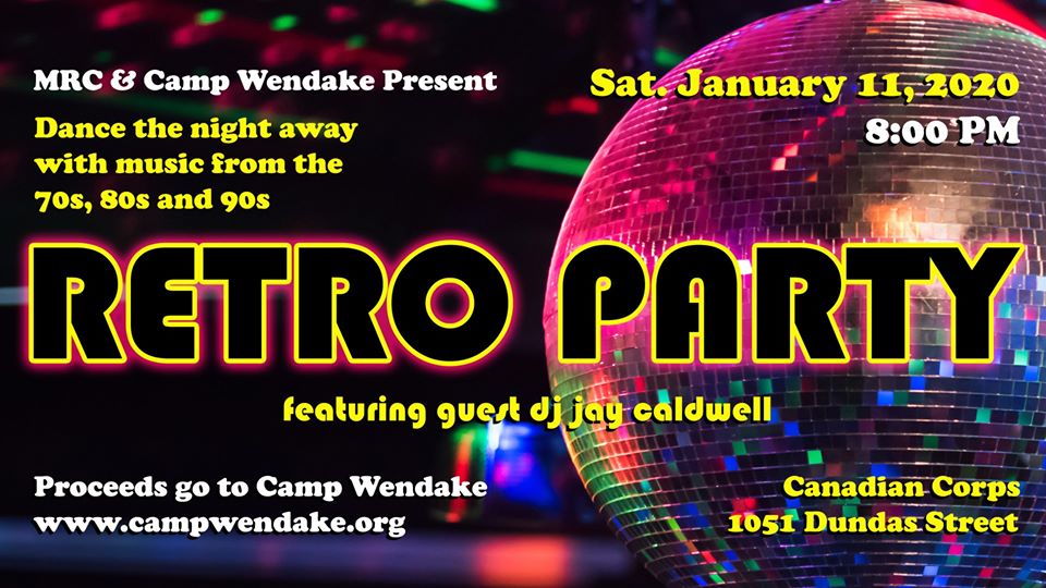 QueerEvents.ca - London event listing - Retro Party Jan 2020