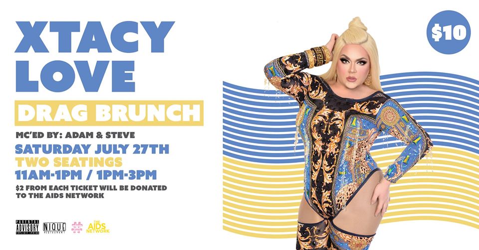 QueerEvents.ca - Hamilton event listing - Adam & Steve Drag Brunch - Xtacy Love