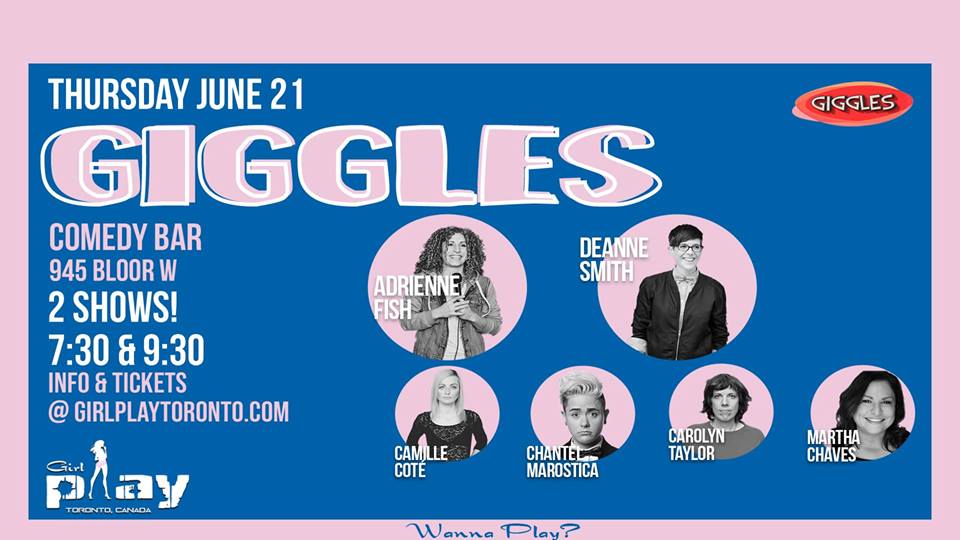 QueerEvents.ca - Giggles Comedy Show - event banner