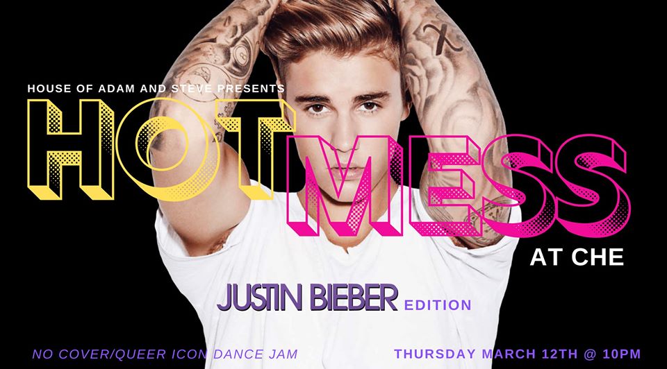 QueerEvents.ca - Hamilton event listing - Hot Mess: Bieber Edition