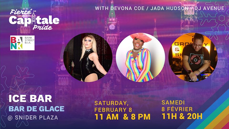 QueerEvents.ca - Ottawa event listing - winter pride 2020 - ice banner event banner