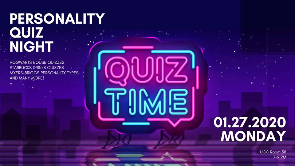 QueerEvents.ca - London event listing - personality quiz time event banner