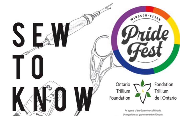 QueerEvents.ca - Windsor event listing - WePrideRides event banner - sew to know -2019 event banner