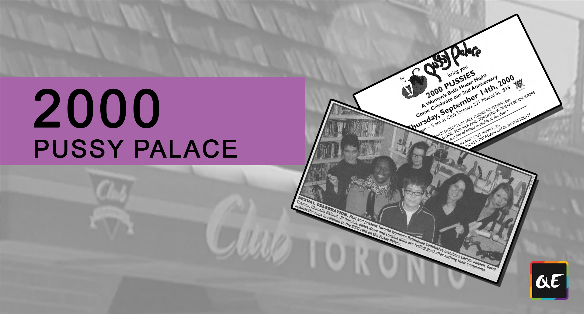 QueerEvents.ca - History - Key Protest in Canadian LGBT2Q+ History: Pussy Palace 2000