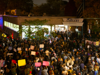 QueerEvents.ca - queer history - transphobia protest at toronto public library