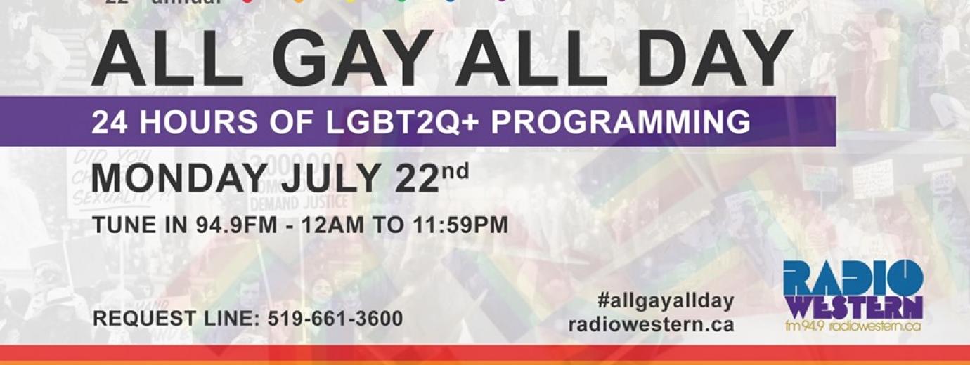 QueerEvents.ca - London event listing - All Gay All Day 2019