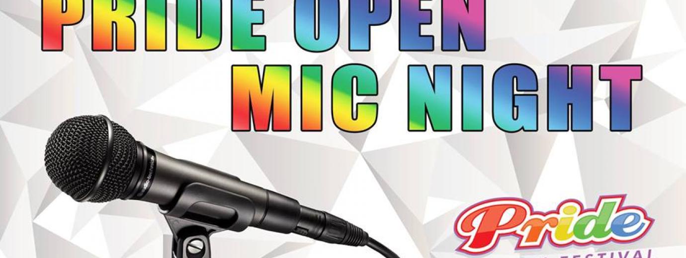 QueerEvents.ca - Pride Open Mic Night - event banner