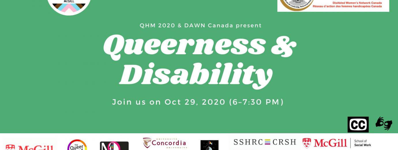QueerEvents.ca - virtual event listing - queerness and disability panel