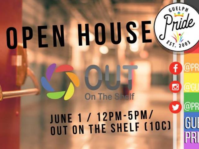 QueerEvents.ca - Guelph  pride event listing -  Out on the Shelf Open house