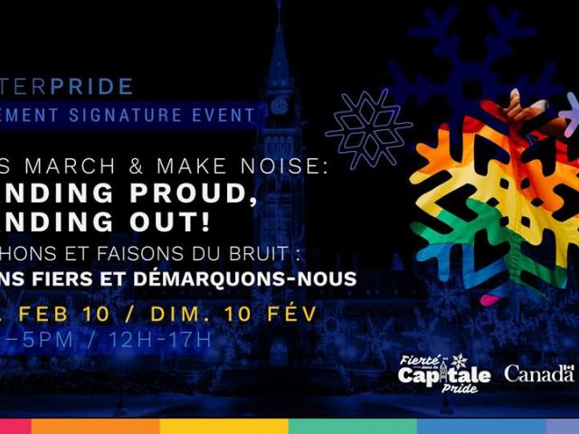 QueerEvents.ca - Ottawa Winter Pride March 2019 banner